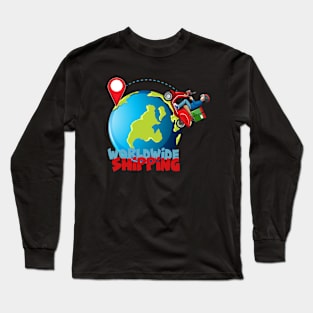 Worldwide Shipping Long Sleeve T-Shirt